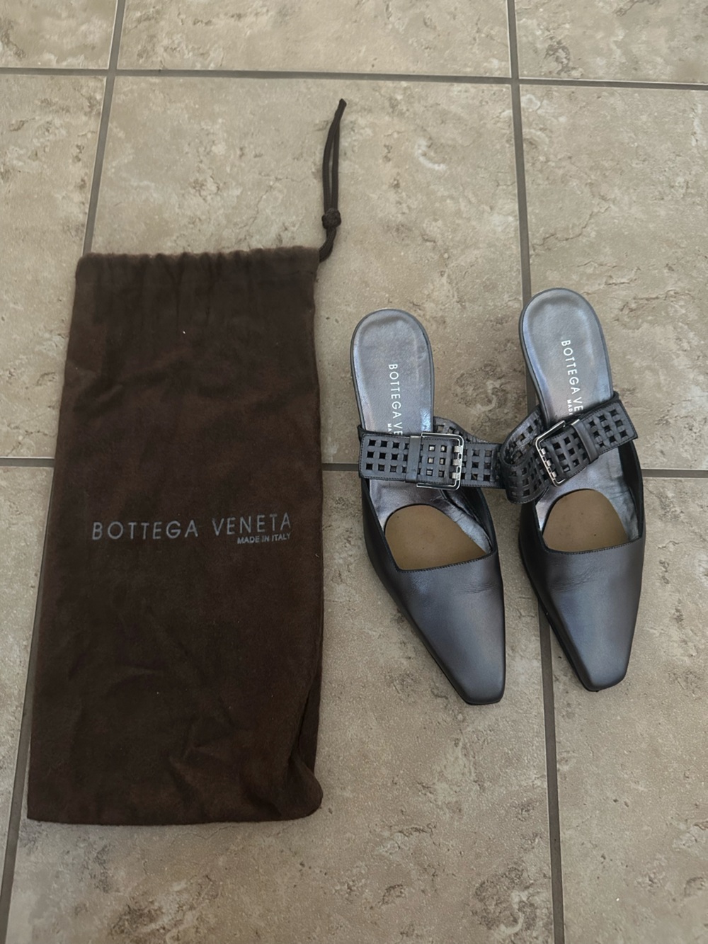 BOTTEGA VENETA POINTED TOE MULES